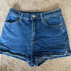 BDG Jeans Shorts 27W PINUP SUPER HIGH RISE, Blue Denim Urban Outfitters